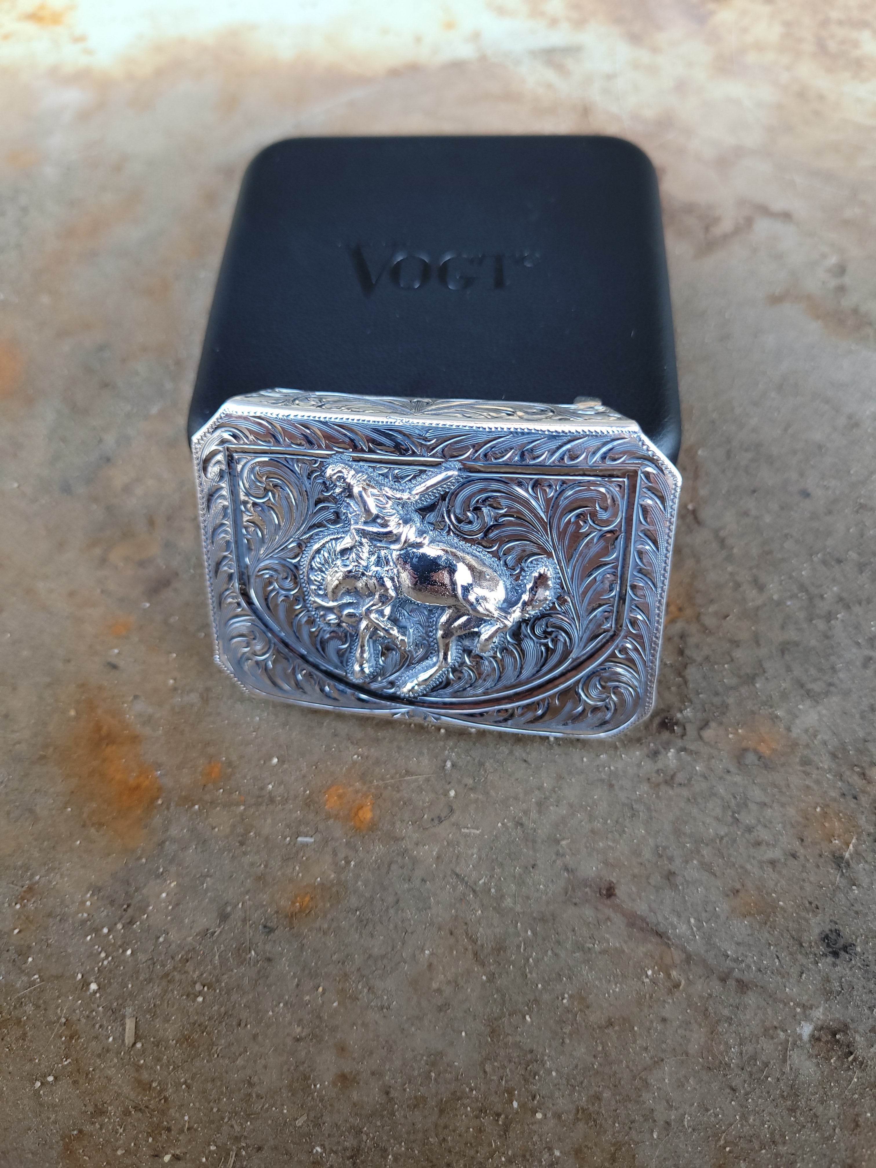 Vogt - Centennial Bronc Channel Belt Buckle