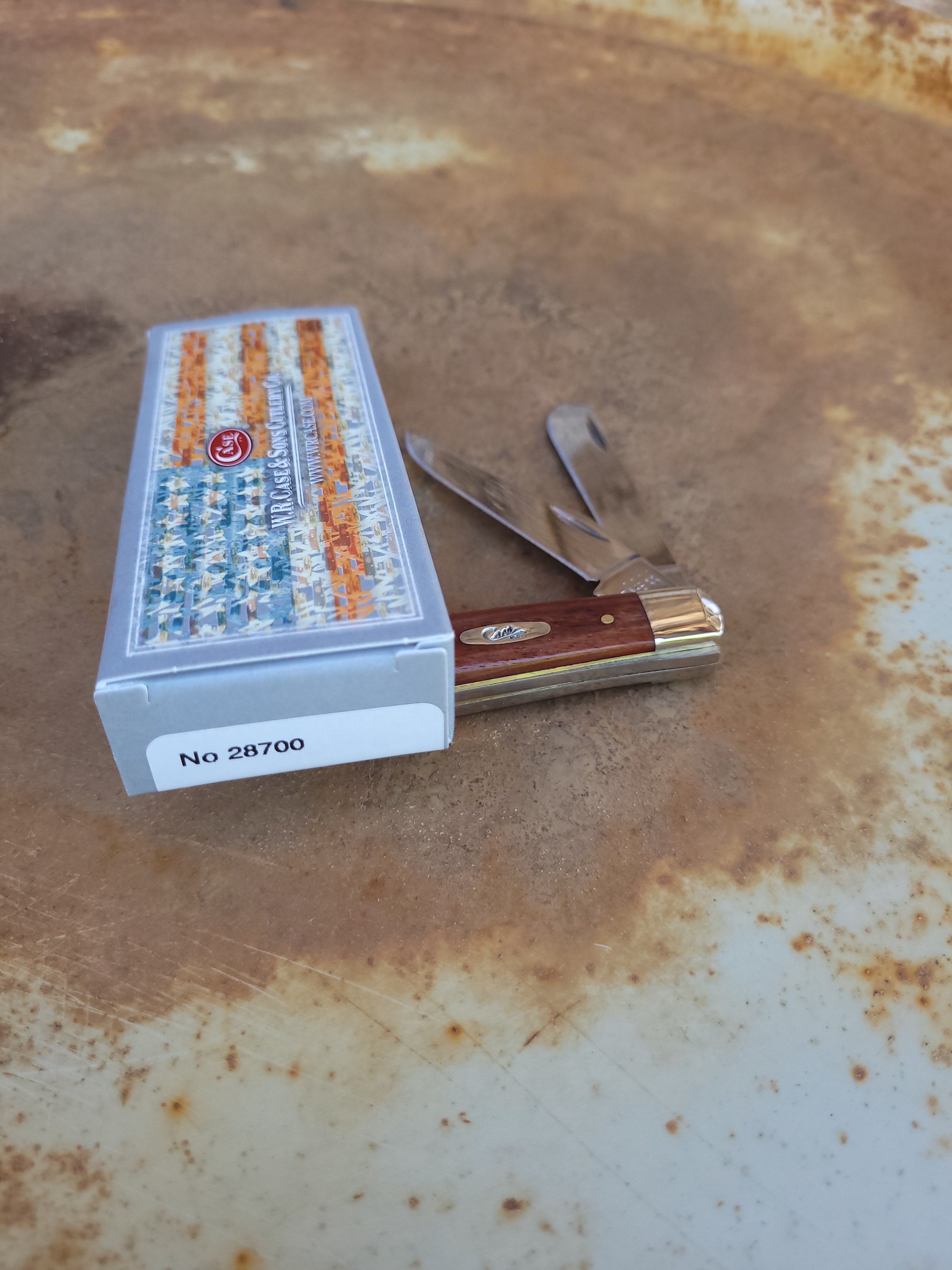 Case Knife - 28700 Smooth Chestnut Bone Mini Trapper