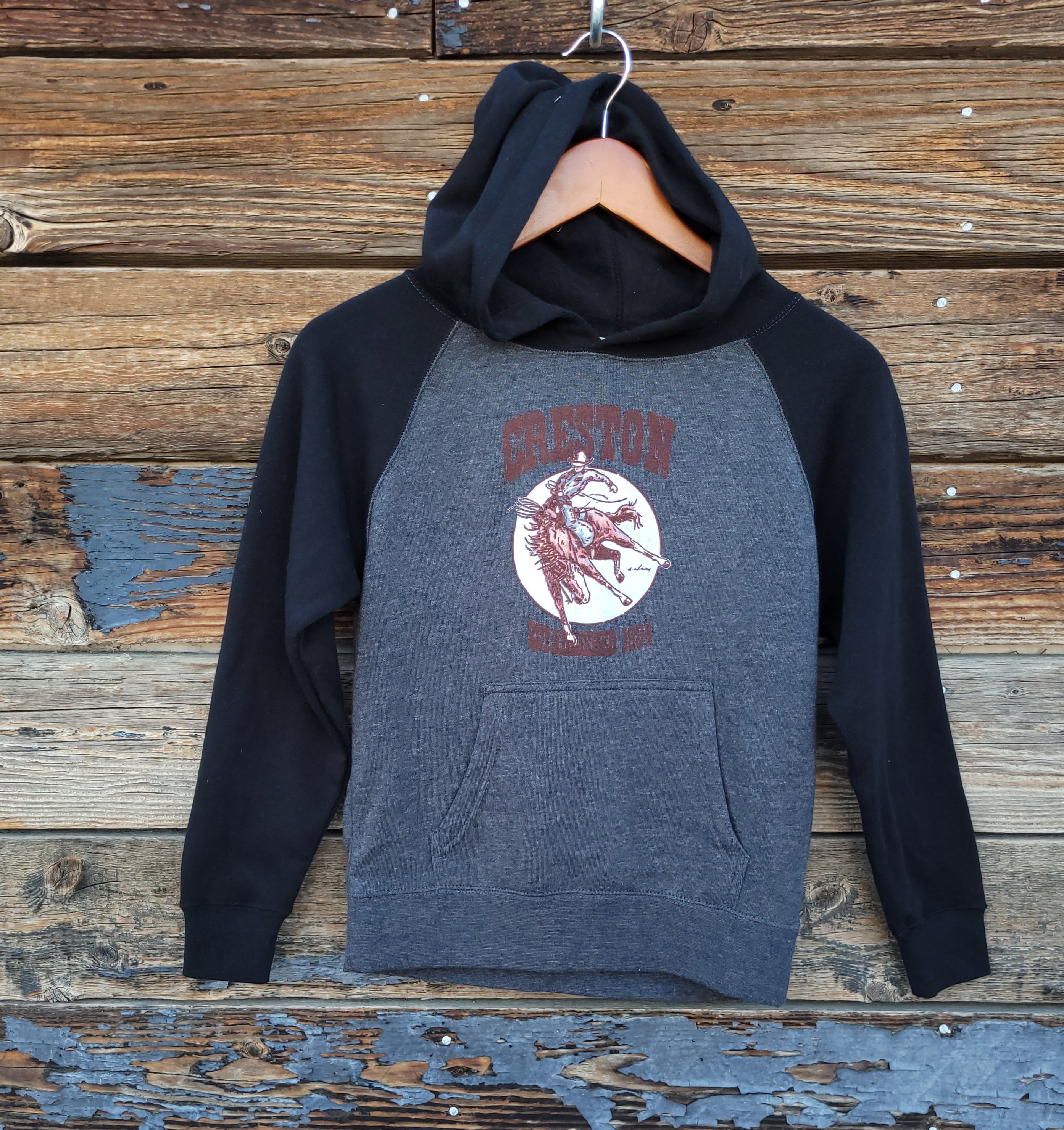 Creston Kid's Hoodie - Cowboy Moon