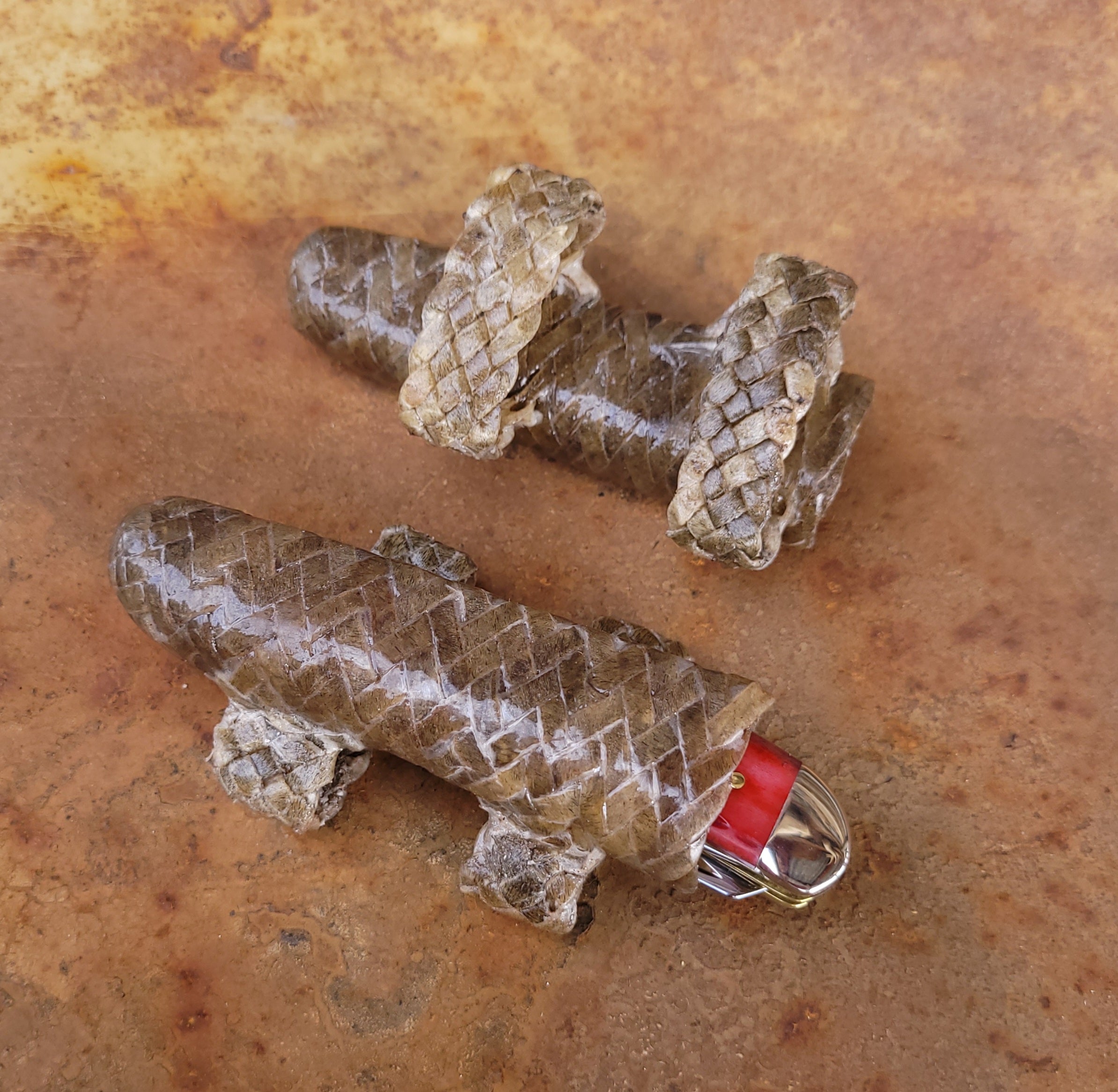 Rawhide Braided Knife Sheath - Horizontal