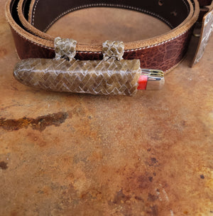 Rawhide Braided Knife Sheath - Horizontal
