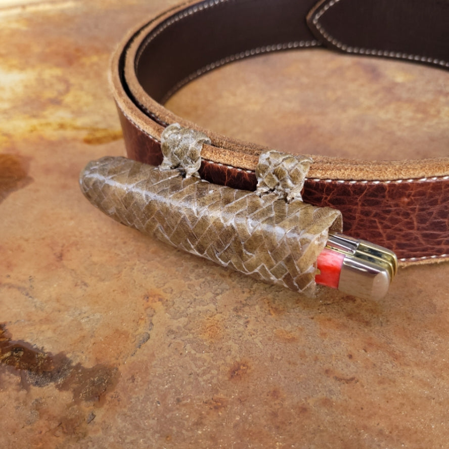 Rawhide Braided Knife Sheath - Horizontal