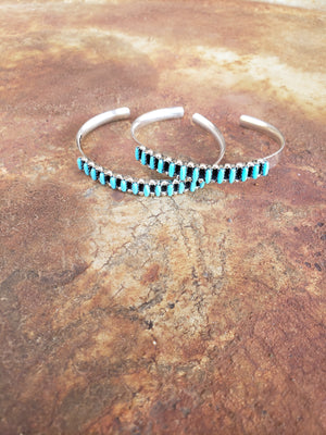 Turquoise Petit Point Cuff Bracelet