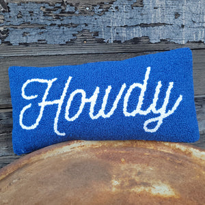 Pillow - Blue Howdy