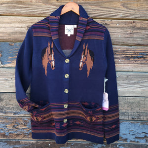 Cotton and Rye - Horse and Horseshoe Cardigan - Navy