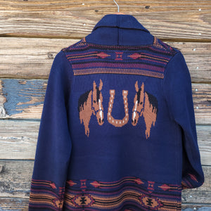 Cotton and Rye - Horse and Horseshoe Cardigan - Navy