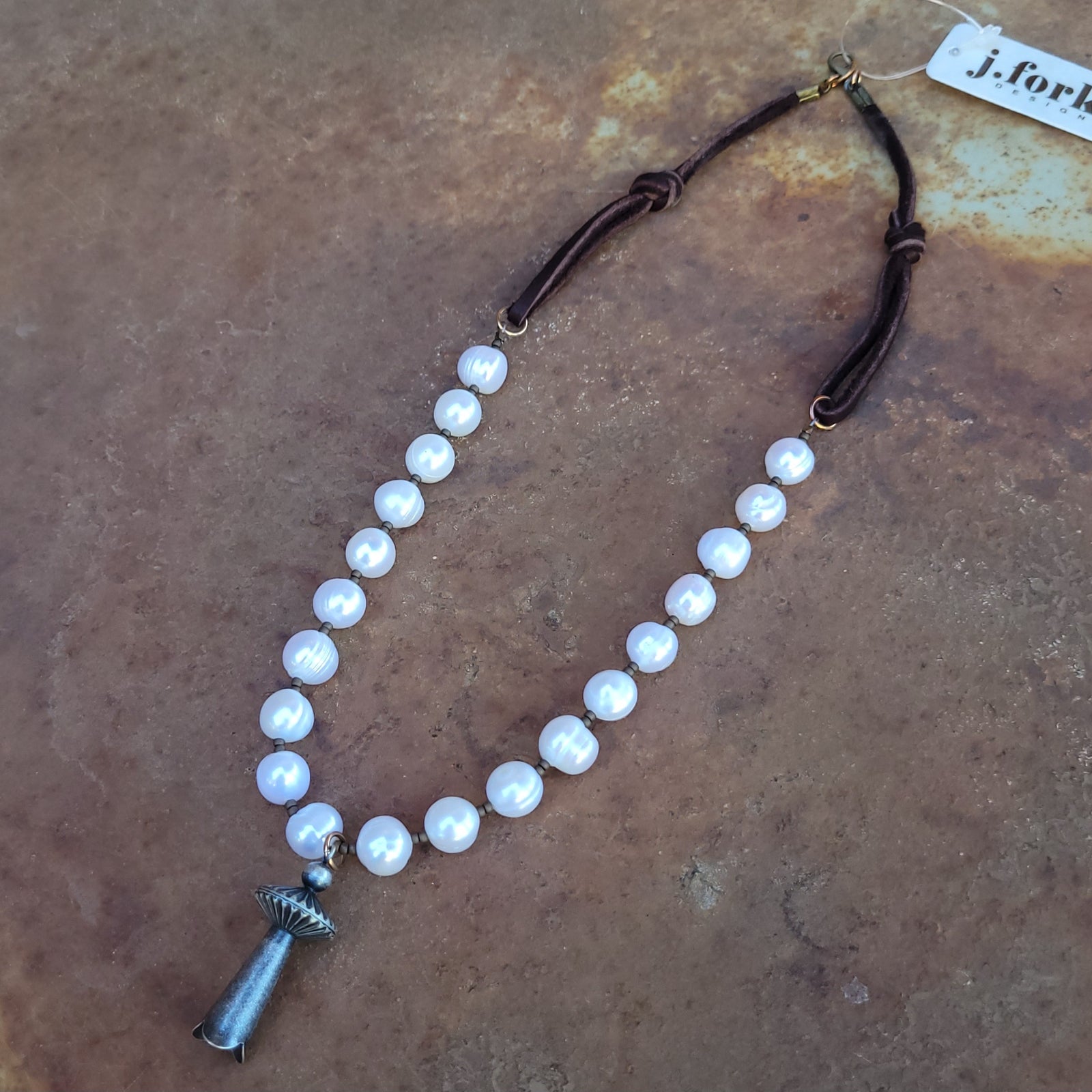 J. Forks - Freshwater Pearl and Blossom Necklace