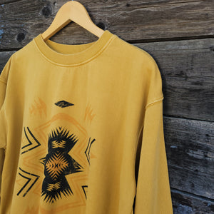 Southwest Star Mineral Wash Sweatshirt - Gold