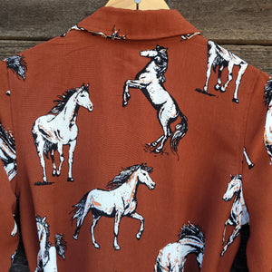 Cotton and Rye - Brown Horse Print Dress