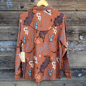 Cotton and Rye - Brown Western Print Blouse