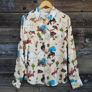 Cotton and Rye - Giddy Up Bronc Western Blouse