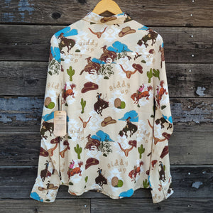 Cotton and Rye - Giddy Up Bronc Western Blouse