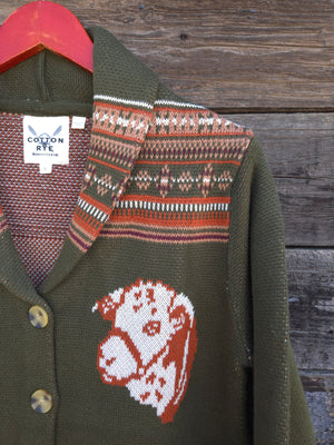 Cotton and Rye - Vintage Hereford Cardigan - Green