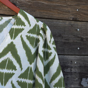GiGio - Green and White 3/4 Sleeve Blouse