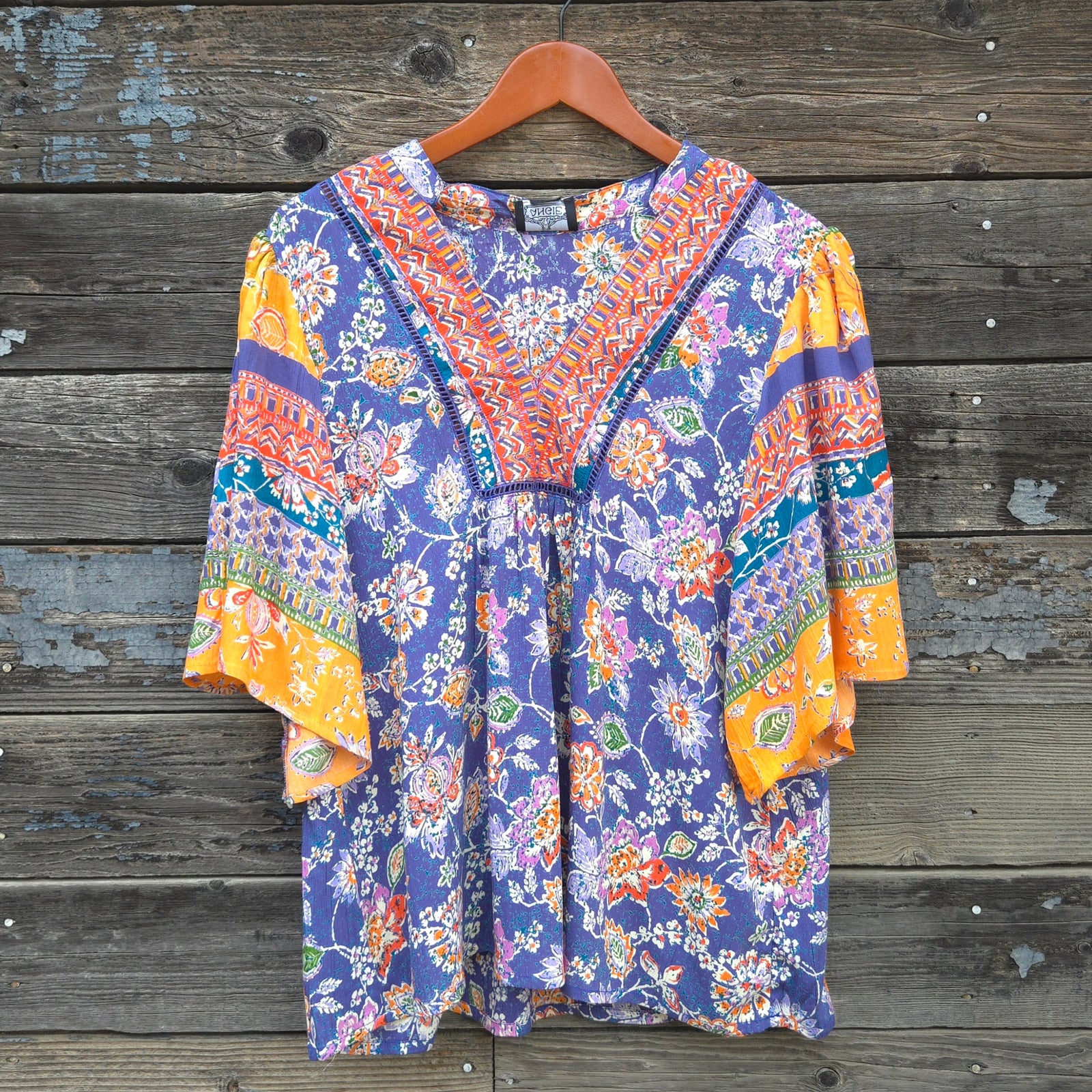 Angie - Floral Printed Flowy Blouse
