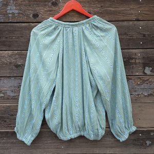 Angie - Eyelet Top - Sage Green