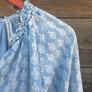 Dear John - Costa Blouse - Tencel Blue Tulip