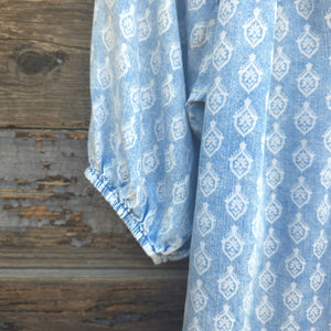 Dear John - Costa Blouse - Tencel Blue Tulip