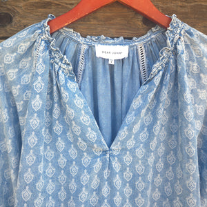 Dear John - Costa Blouse - Tencel Blue Tulip