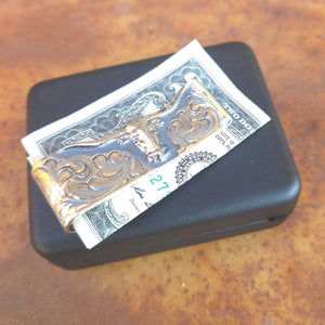 Vogt - Silver Silhouetted Longhorn Money Clip