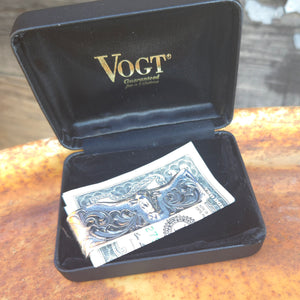 Vogt - Silver Silhouetted Longhorn Money Clip