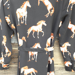 Cotton and Rye - Black Horse Print Dress