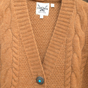 Cotton and Rye - Brown Cable Knit Sweater Vest