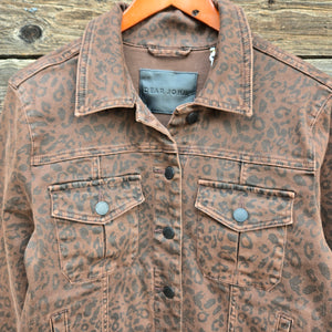 Dear John - Ainsley Leopard Print Jean Jacket