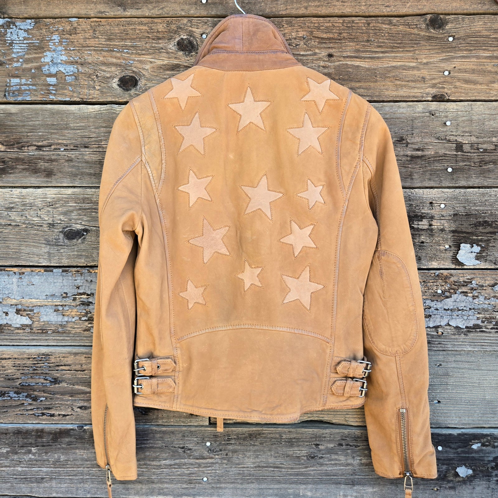 Star Spangled Leather Jacket - Cognac Nubuck