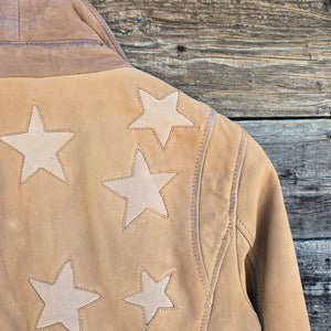 Star Spangled Leather Jacket - Cognac Nubuck