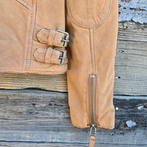 Star Spangled Leather Jacket - Cognac Nubuck