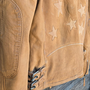 Star Spangled Leather Jacket - Cognac Nubuck