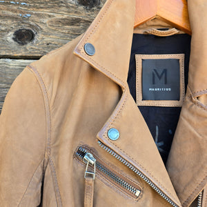 Star Spangled Leather Jacket - Cognac Nubuck