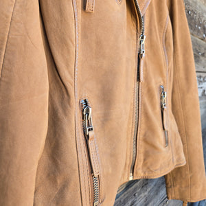 Star Spangled Leather Jacket - Cognac Nubuck
