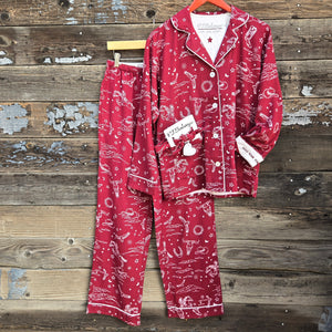PJ Salvage - Hold Your Horses Flannel Set - Port