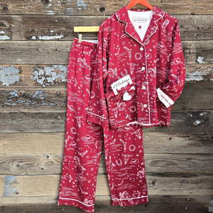 PJ Salvage - Hold Your Horses Flannel Set - Port
