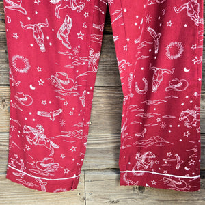 PJ Salvage - Hold Your Horses Flannel Pants - Port