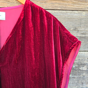Dear John - Kristen Velvet Top - Beaujolais Burgundy