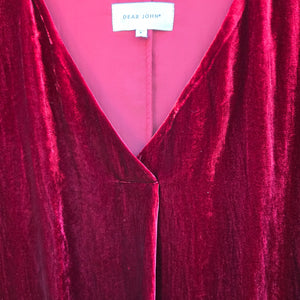 Dear John - Kristen Velvet Top - Beaujolais Burgundy