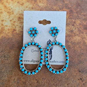 Sonoran Turquoise Oval Drop Earrings