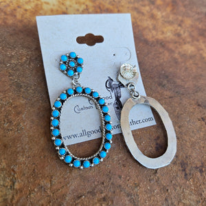 Sonoran Turquoise Oval Drop Earrings