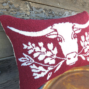 Pillow - Junk Gypsy Red Longhorn
