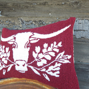 Pillow - Junk Gypsy Red Longhorn