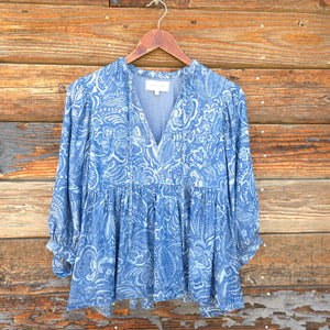 Dear John Denim - Malia Tencel Blouse - Avalon Blue