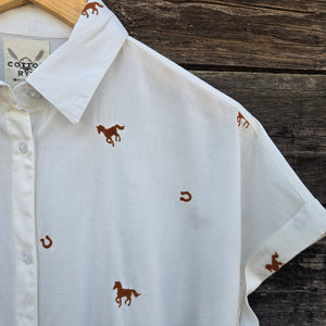 Cotton and Rye - Wild and Lucky Horses and Horseshoes - Brown