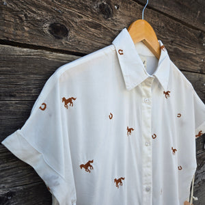 Cotton and Rye - Wild and Lucky Horses and Horseshoes - Brown