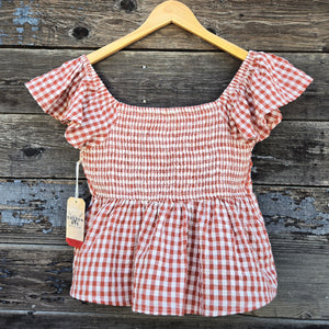 Cotton and Rye - Sadie Jane Gingham Top - Red
