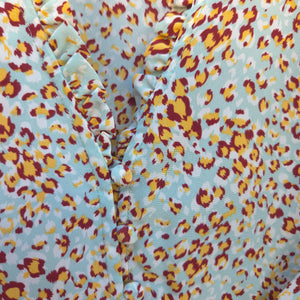 THML - Leopard Print Flutter Sleeve Top