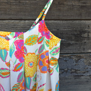THML - Floral Spaghetting Strap Tank Top