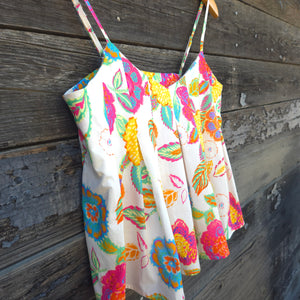 THML - Floral Spaghetting Strap Tank Top